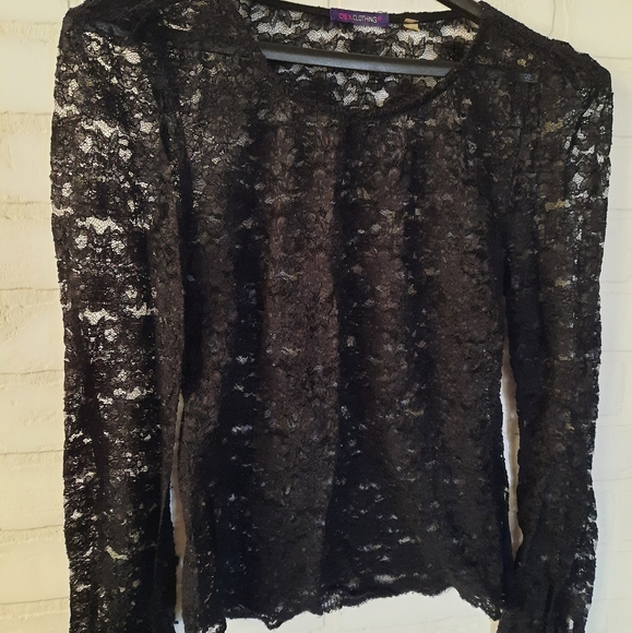 Dex Black Lace Blouse - Picture 3 of 4